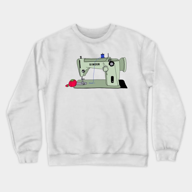 Grandma's Sewing Machine Crewneck Sweatshirt by Timberdoodlz